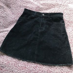 Brandy Melville black corduroy skirt